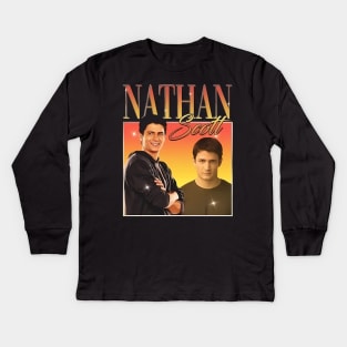 Nathan Scott James Lafferty 90S One Tree Hill Vintage Kids Long Sleeve T-Shirt